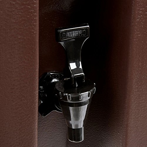 Cambro Camtainer Contenedor Isotermico de Liquidos con Grifo, Marrón, 52x41x22 cm