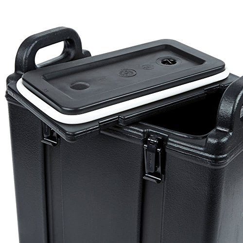 Cambro Camtainer Contenedor Isotermico de Liquidos con Grifo, Negro, 47x42x23 cm