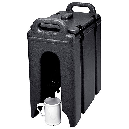 Cambro Camtainer Contenedor Isotermico de Liquidos con Grifo, Negro, 47x42x23 cm