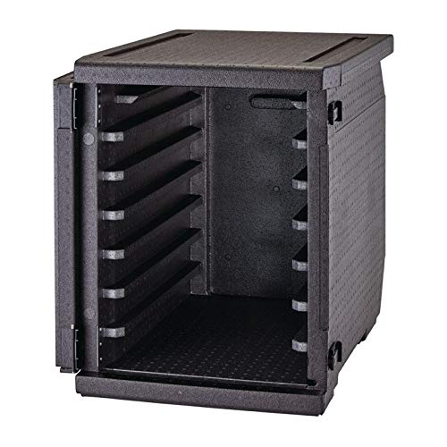 Cambro Contenedor isotérmico para bandejas de 60x40 cms con 6 guías, Polipropileno, Negro, 77 x 54 x 68,7 cm (M.Ext) - 61,5 x 41 x 58,5 cm (M.INT)