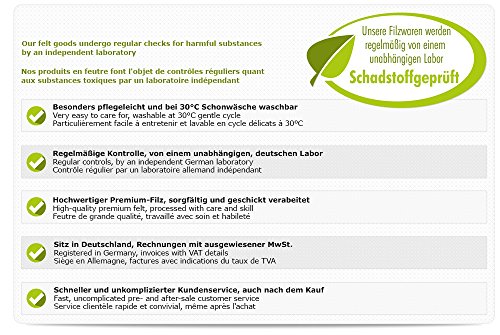 Camino de mesa XXL, camino de mesa de fieltro elegante, varios colores, aproximadamente 40 x 150 cm, lavable, graumeliert mit Design-Prägung, 40x150cm