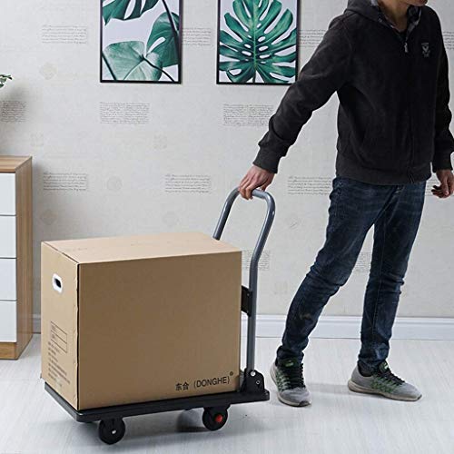 Camión de Mano de Plataforma móvil, Carro de Plataforma Plegable Carro de Compras Plegable Remolque Carro de Equipaje portátil Almacén móvil Oficina Tienda Hotel al por Mayor