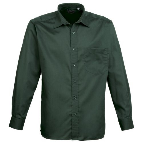 Camisa de manga larga de popelina prémium Amarillo sunflower 16.5