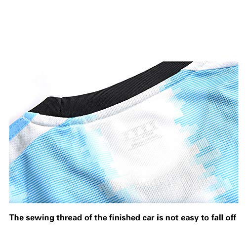 Camiseta con escudo del equipo bordado de Argentina No. 10 Messi visitante Neymar Uniformes de la selección nacional de Brasil Talla de camiseta suave y transpirable italiana (talla única-2XL)-1-3XS