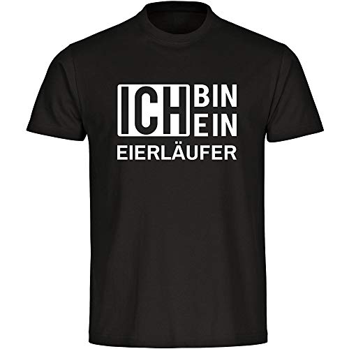 Camiseta con texto en alemán "Ich Bin EIN Eierläufer" para hombre, talla S - 5XL Negro S
