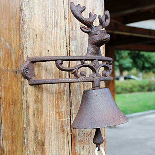 Campanas Decorativas Al aire libre Escuela de la Iglesia de estilo antiguo de la vendimia grande de hierro fundido Cena Granja Campana de hierro fundido timbre campana de mano puerta del jardín decora