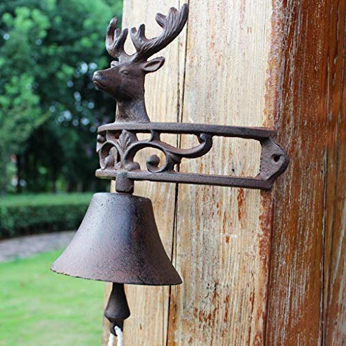 Campanas Decorativas Al aire libre Escuela de la Iglesia de estilo antiguo de la vendimia grande de hierro fundido Cena Granja Campana de hierro fundido timbre campana de mano puerta del jardín decora