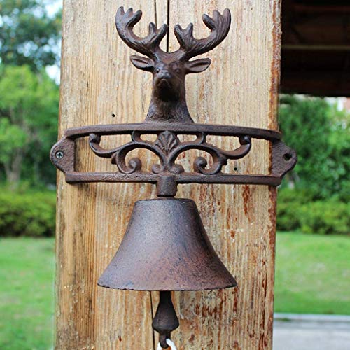 Campanas Decorativas Al aire libre Escuela de la Iglesia de estilo antiguo de la vendimia grande de hierro fundido Cena Granja Campana de hierro fundido timbre campana de mano puerta del jardín decora