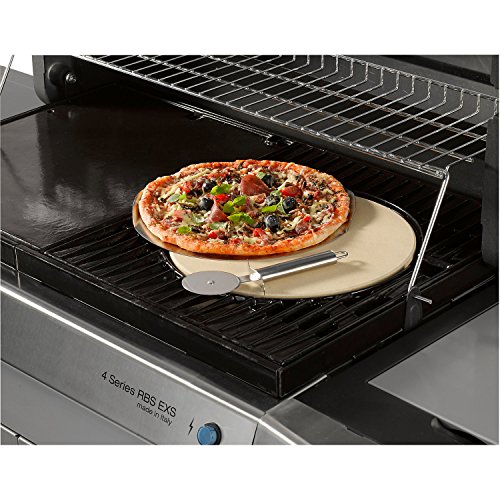 Campingaz Modulo Culinario Piedra de Pizza, para Horno y Parilla con Tabla de Madera y Cortador de Pizza, Ø 33 cm