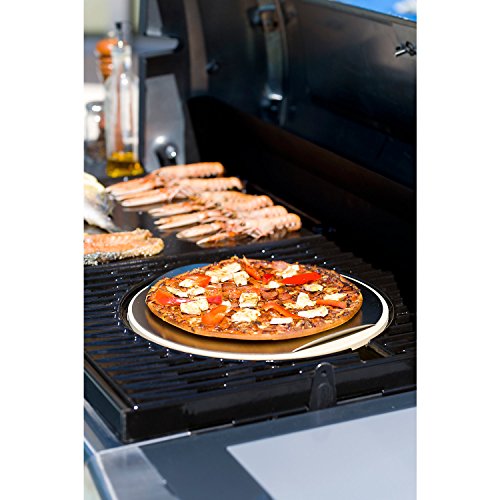Campingaz Modulo Culinario Piedra de Pizza, para Horno y Parilla con Tabla de Madera y Cortador de Pizza, Ø 33 cm