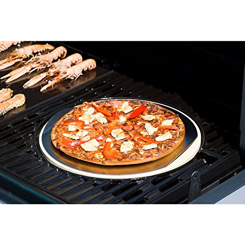 Campingaz Modulo Culinario Piedra de Pizza, para Horno y Parilla con Tabla de Madera y Cortador de Pizza, Ø 33 cm