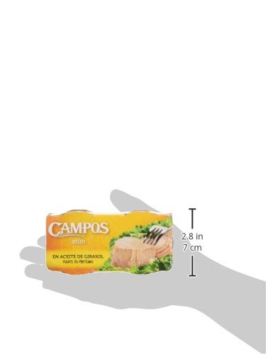Campos, Conserva de atún en aceite de girasol - pack de 2 latas de 80 gr.