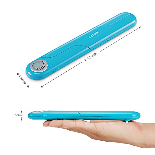 Camry Báscula Digital de Cocina Plegable,Balanza Electrónica para Cocinar,Mini Balanza para Alimentos,Peso de Cocina con Pantalla LCD, Hasta 5Kg de Peso,Función de Auto-Apagado y Tara(Azul)