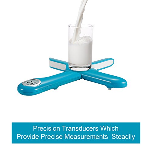 Camry Báscula Digital de Cocina Plegable,Balanza Electrónica para Cocinar,Mini Balanza para Alimentos,Peso de Cocina con Pantalla LCD, Hasta 5Kg de Peso,Función de Auto-Apagado y Tara(Azul)
