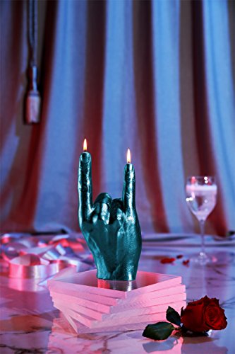 Candellana Candles Rock N' Roll Candellana- Rock N'roll Candle-Blue Metálico, Azul Metálico
