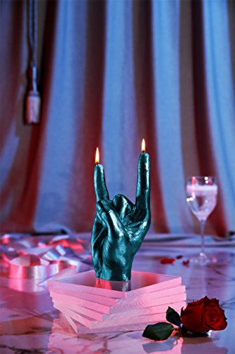 Candellana Candles Rock N' Roll Candellana- Rock N'roll Candle-Blue Metálico, Azul Metálico