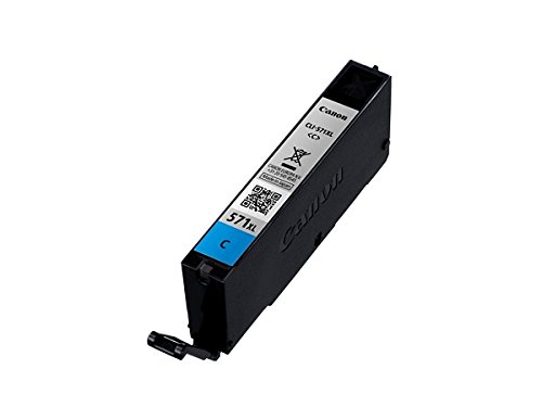 Canon CLI-571XL C Cartucho de tinta para Impresora de Inyeccion Pixma TS5050,5055,5053,5051,6050,6051,8050,8053,8052,8051,9055,9050-MG5750,5751,5752,5753,6850,6851,6852,6853,7750,7751,7752,7753