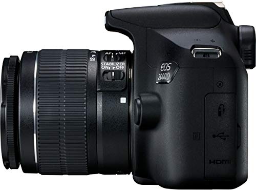 Canon EOS 2000D Kit Cámara Réflex 24.1MP WiFi NFC + Objetivo EF-S18-55mm + Bolsa + SD 16GB, Negro