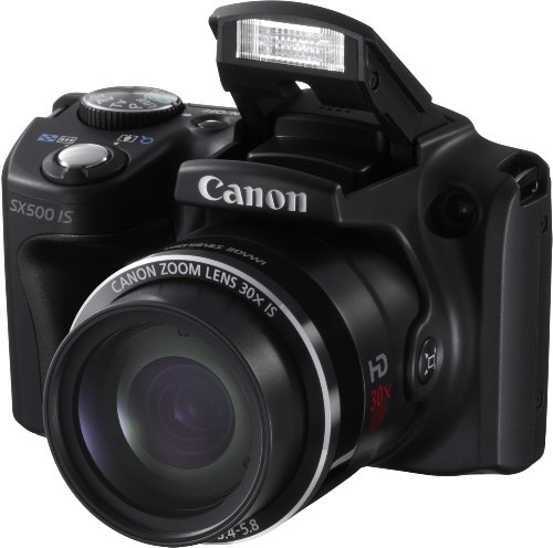 Canon Powershot SX500 IS - Cámara compacta de 16 MP (Pantalla de 3", Zoom óptico 30x, estabilizador de Imagen óptico, vídeo HD 720p) Color Negro