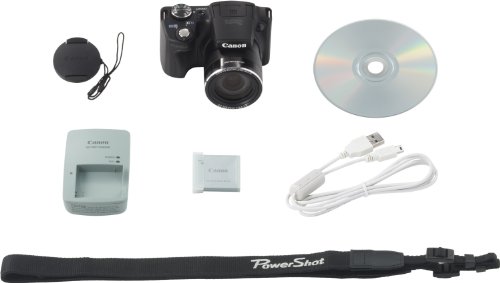 Canon Powershot SX500 IS - Cámara compacta de 16 MP (Pantalla de 3", Zoom óptico 30x, estabilizador de Imagen óptico, vídeo HD 720p) Color Negro