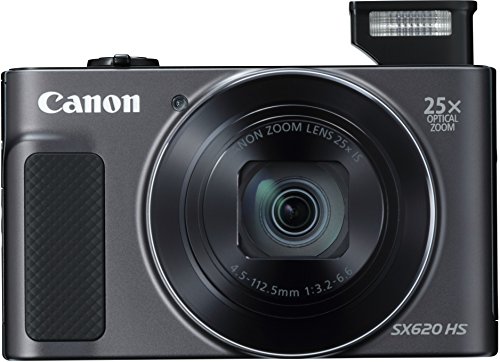 Canon PowerShot SX620 HS - Cámara digital compacta de 20,2 Mp (pantalla de 3", zoom óptico 25x, WiFi, NFC, video Full HD), negro