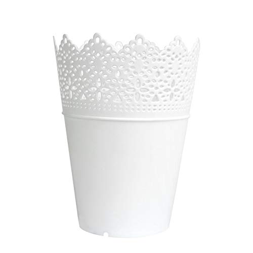 CAOLATOR Jarrón de Plástico Multifunción Planta Lace Flor Jarrón Titular de la Pluma para el Organizador de la Hogar Decoración