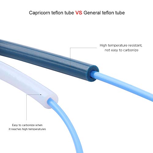 Capricorn Bowden Tubo de PTFE XS 1.2 metro para filamento de 1.75mm con PC4-M6 y PC4-M10 Conectores neumáticos