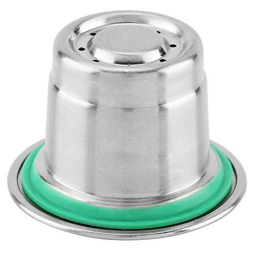 Cápsula de café reutilizable, Cápsula recargable para cafetera Nespresso, Cápsula de café reutilizable y recargable de acero inoxidable, Compatible para cafetera Nespresso