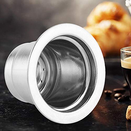 Cápsula de café reutilizable, Cápsula recargable para cafetera Nespresso, Cápsula de café reutilizable y recargable de acero inoxidable, Compatible para cafetera Nespresso