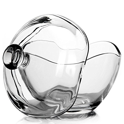 Car Bomboniere Lara Caja de Cristal con Tapa, 14 cm de Altura y 13 cm de diámetro, Transparente