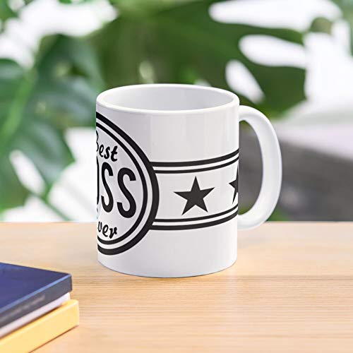 CARACOLNATURAL Best Ever Boss Mug Best For Otaku and The Rest of The World 2020 Eat Food Bite John Best - Taza de café de cerámica Blanca, 11 onzas, Onza