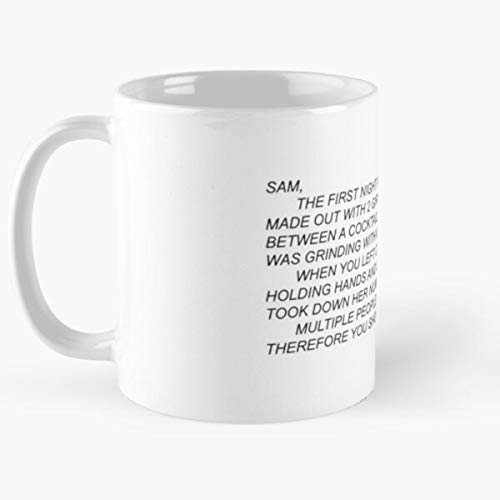 CARACOLNATURAL Jersey Mug Note The Tapestry Wall Shore Best For Otaku and The Rest of The World 2020 Eat Food Bite John Best - Taza de café de cerámica Blanca, 11 onzas, Onza