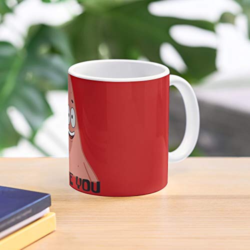 CARACOLNATURAL Loves Mug You Spongebob Best For Otaku and The Rest of The World 2020 Eat Food Bite John Best - Taza de café de cerámica Blanca, 11 onzas, Onza