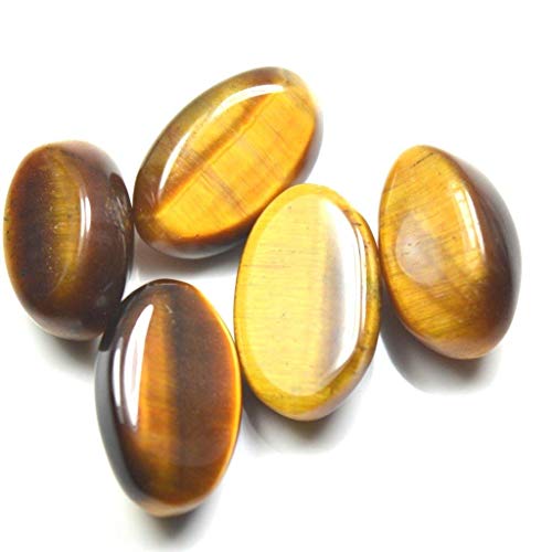 CaratYogi Ojo de Tigre Natural Piedra Suelta Peso Total 10 Quilates 5 Piezas Lote Forma Ovalada a Precio mayorista