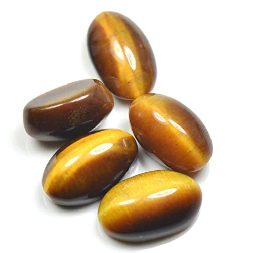 CaratYogi Ojo de Tigre Natural Piedra Suelta Peso Total 10 Quilates 5 Piezas Lote Forma Ovalada a Precio mayorista