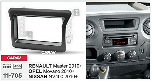 CARAV 11-705 2-DIN Marco de plástico para radio adaptador Dash rodeado Trim Kit de instalación