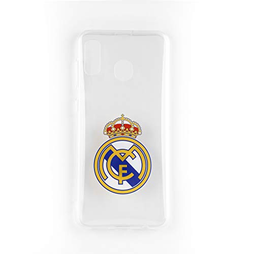 Carcasa Transparente con Escudo de Color del Real Madrid Club de Futbol Oficial para Samsung A30/ A50