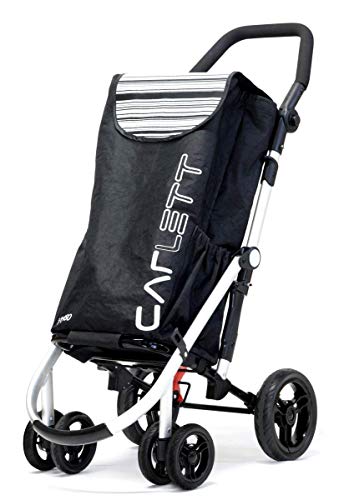 Carlett Carro DE Compra Aluminio Negro, 30x42x67 cm
