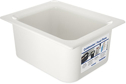 Carlisle Coldmaster - Sartén para alimentos fríos (varios tamaños), Half Size, blanco, 1