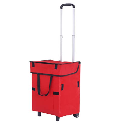 Carrito de Mano Plegable Carrito de Equipaje Portátil Carrito de Compras de comestibles (Color : B)