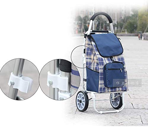 Carritos De Mano Carrito De Compras con Silla Carrito De Compras Plegable Carrito Viejo Remolque Pequeño Carrito Portátil Conductor Carro De Equipaje De Empuje,Black
