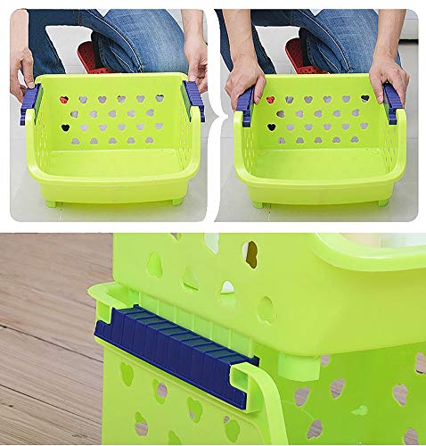 Carro de Servicio Estante de Almacenamiento móvil - Carritos de plástico para Servicios públicos con Ruedas, Adecuado para Frutas/Verduras/Ropa/artículos Diversos