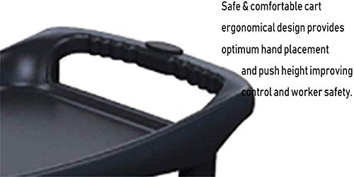 cart Carro ， Carro médico ， Coche comedor ， Recoger ， Herramienta Carro médico Carro para hostelería de 3 niveles con manija, Servicio de limpieza multifunción gris Carro de recogida de ropa con rued