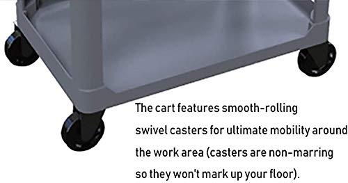 cart Carro ， Carro médico ， Coche comedor ， Recoger ， Herramienta Carro médico Carro para hostelería de 3 niveles con manija, Servicio de limpieza multifunción gris Carro de recogida de ropa con rued
