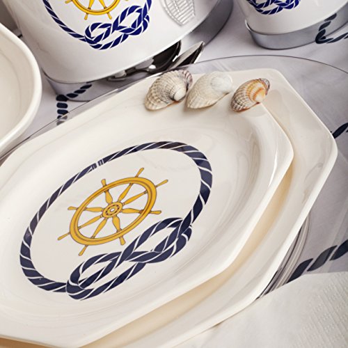 cartaffini Srl Plato llano timón octogonal de melamina, 24 x 24 cm – Set 4 Piezas) – Color Blanco Marfil