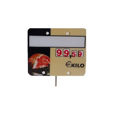 Cartel porta precios carnicería (lote 30 carteles)