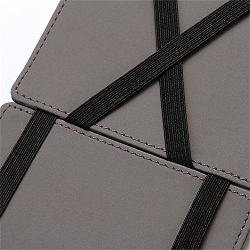 Cartera Pequeña de Cuero para Hombre, Kfnire Magia Monedero Bifold Tarjeteros Tarjetero Billetera con RFID Minimalista (Gris)