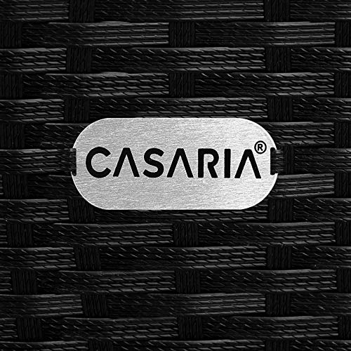 Casaria Conjunto de jardín Gris Lounge Exterior Set de Muebles con Mesa y cojínes para su jardín terraza 210x210x70 cm