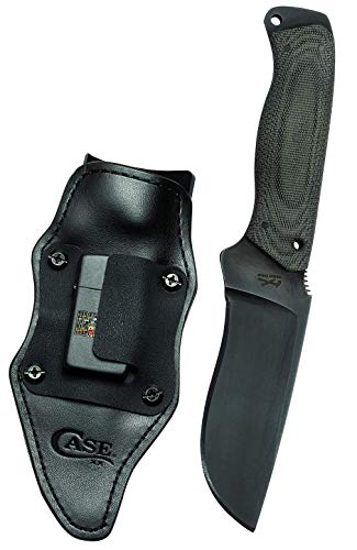 CASE XX Winkler Black Canvas Micarta 1/200 Utility Recurve 80CRV2 Carbon Steel Knife Cuchillo