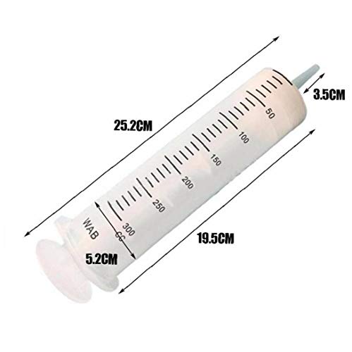 Case&Cover Jeringa Reutilizable 300ml Grande Conjunto De Jeringa para Experimentos, Uso Industrial Nutrición Hidroponía